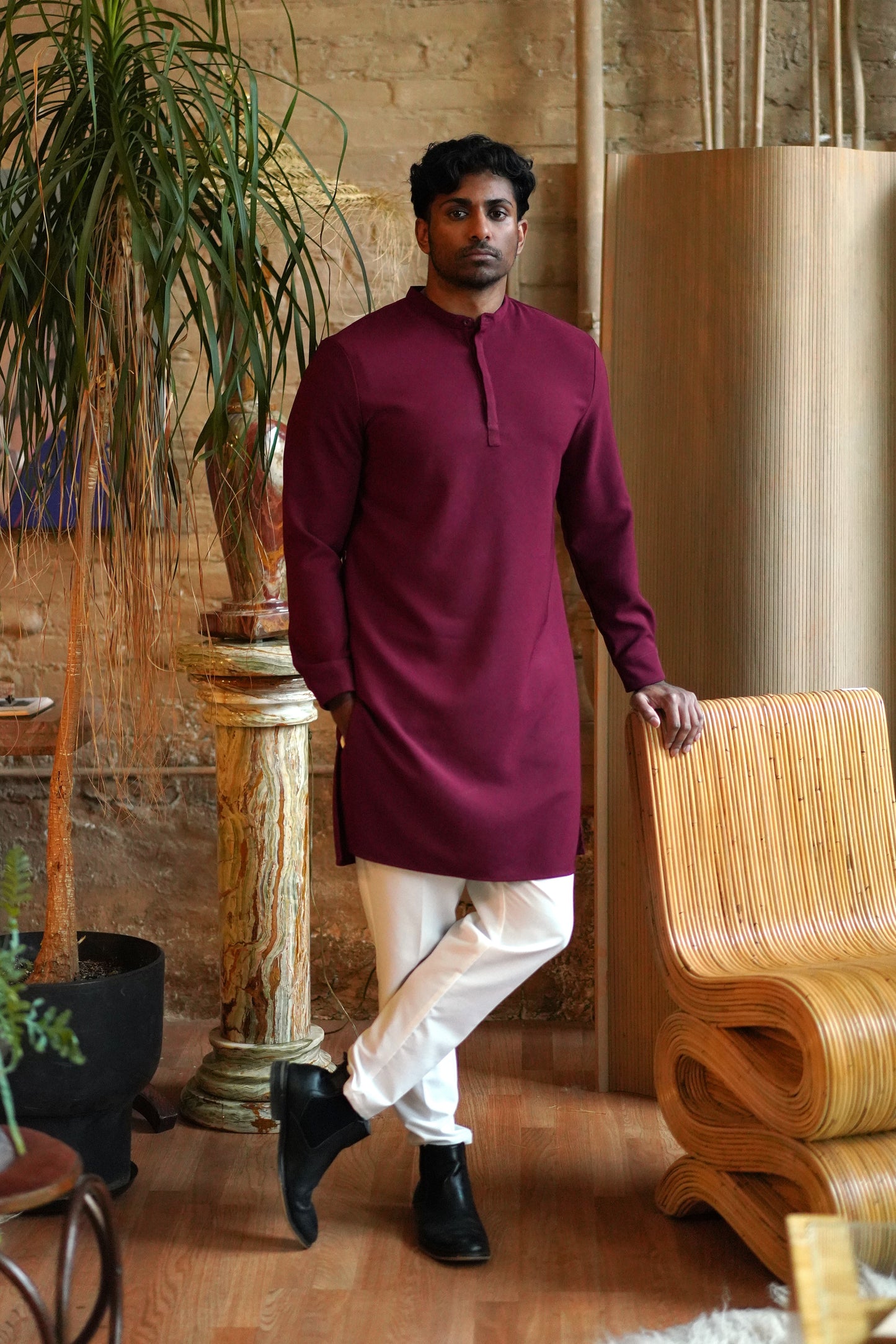 Majestic Maroon Kurta