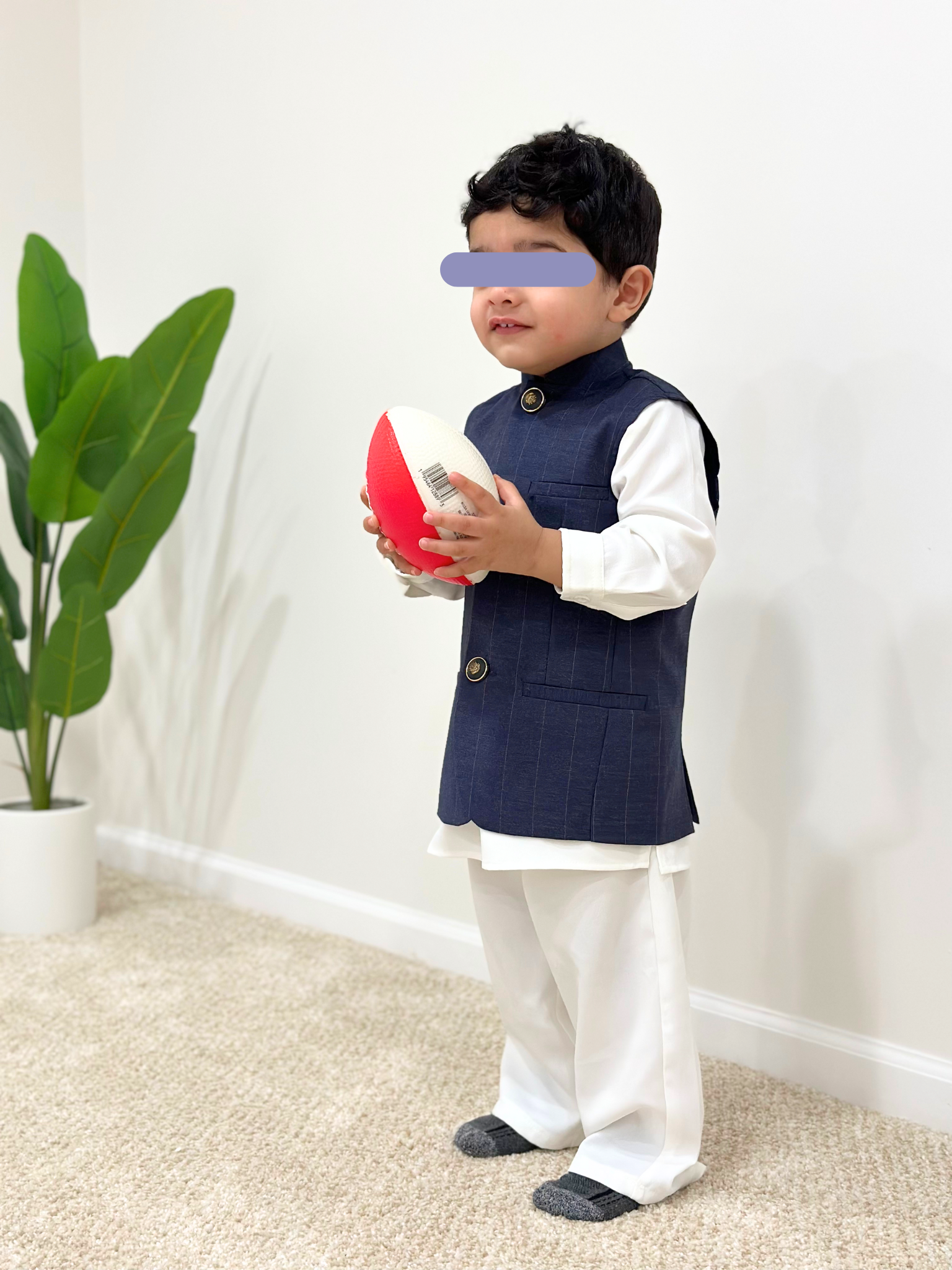 Kids 2025 navy waistcoat