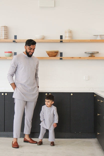 The Chateau Gray Kurta - Kids