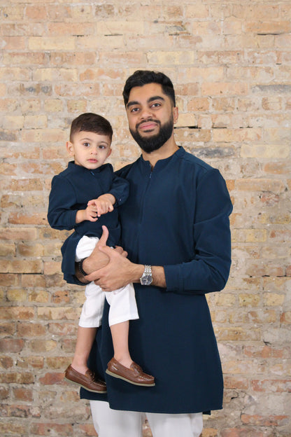Peacock Blue Kurta - Kids