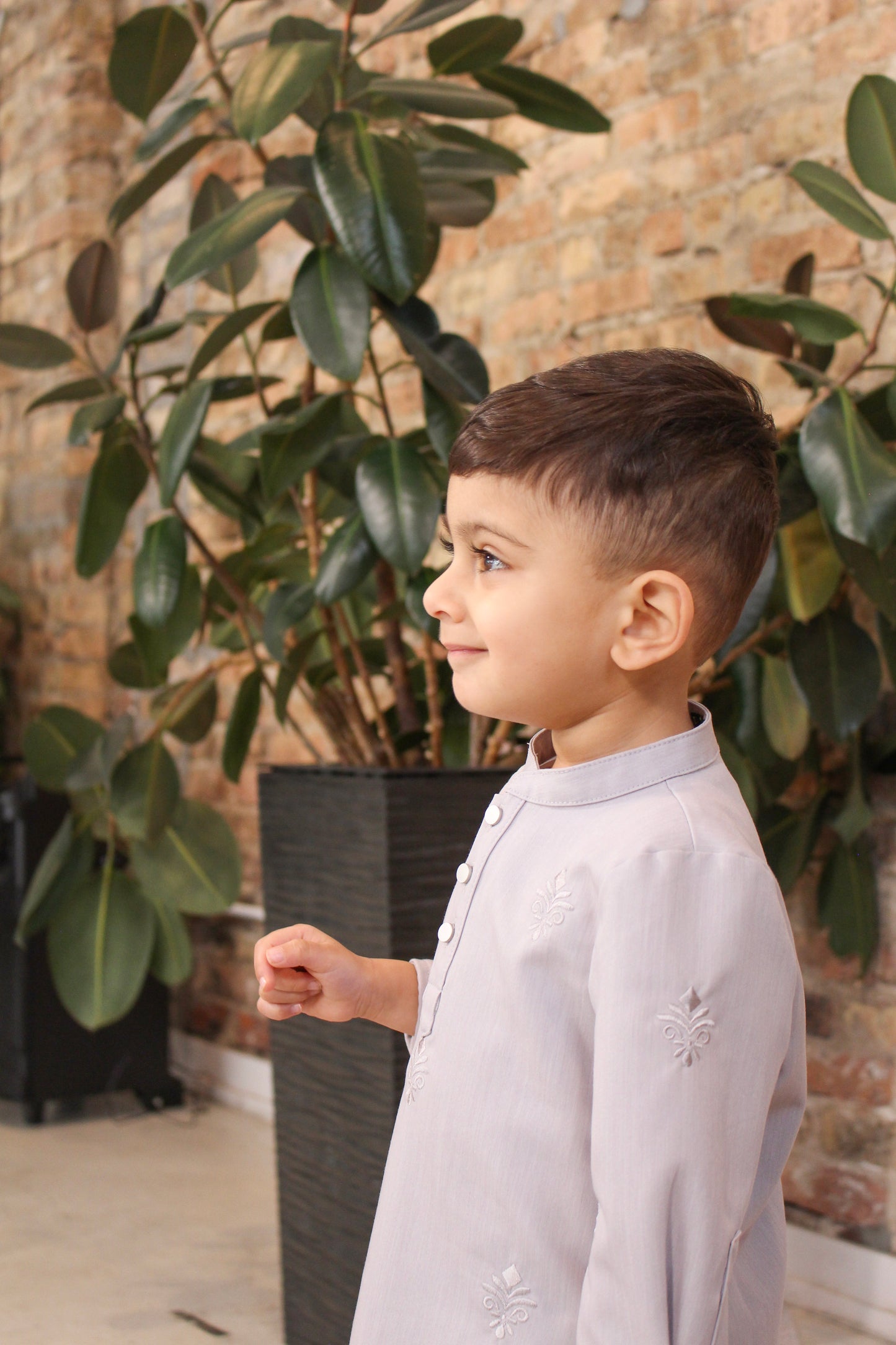 The Chateau Gray Kurta - Kids