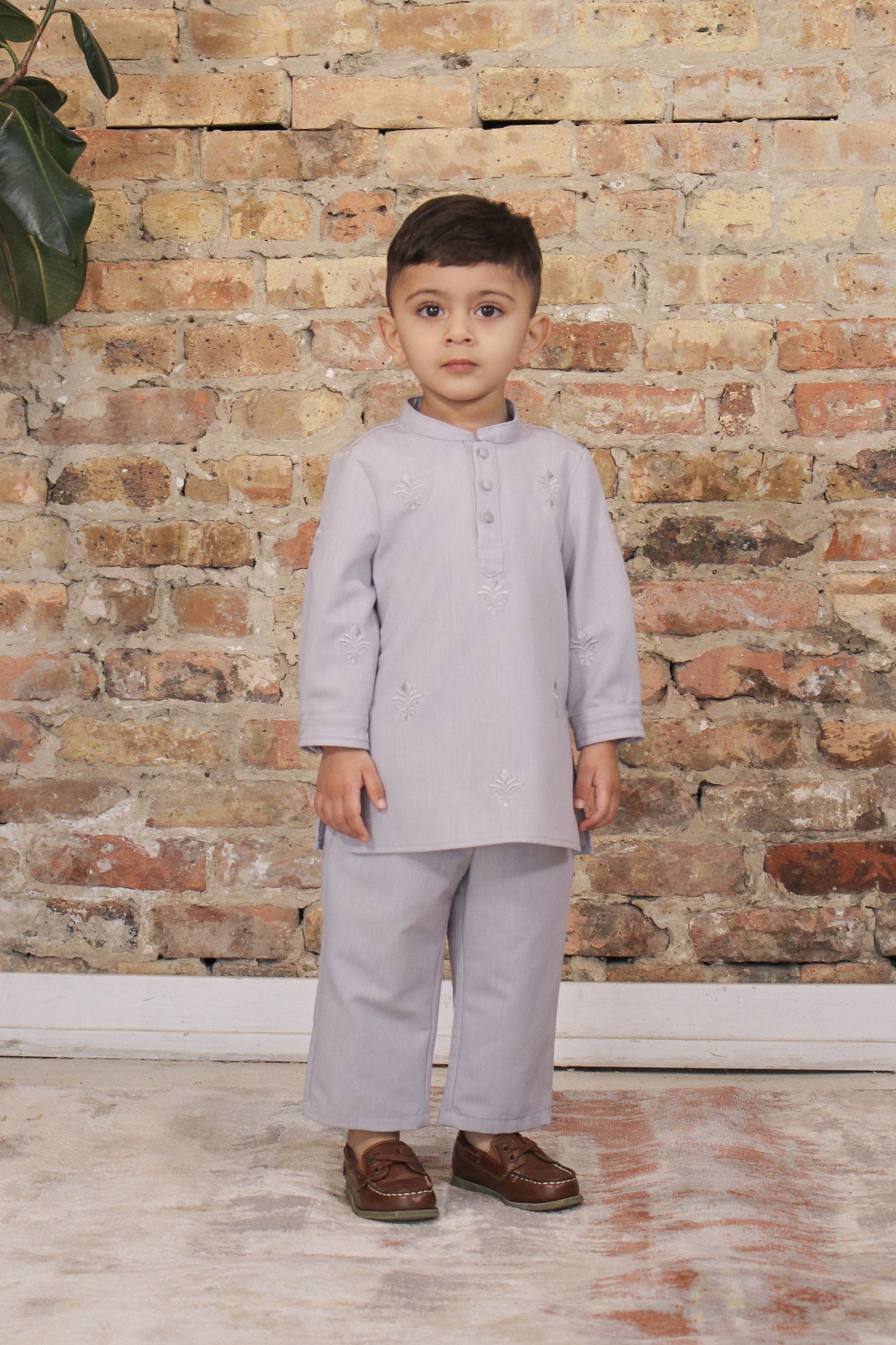 The Chateau Gray Kurta - Kids