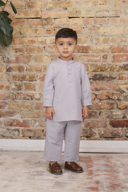 The Chateau Gray Kurta - Kids