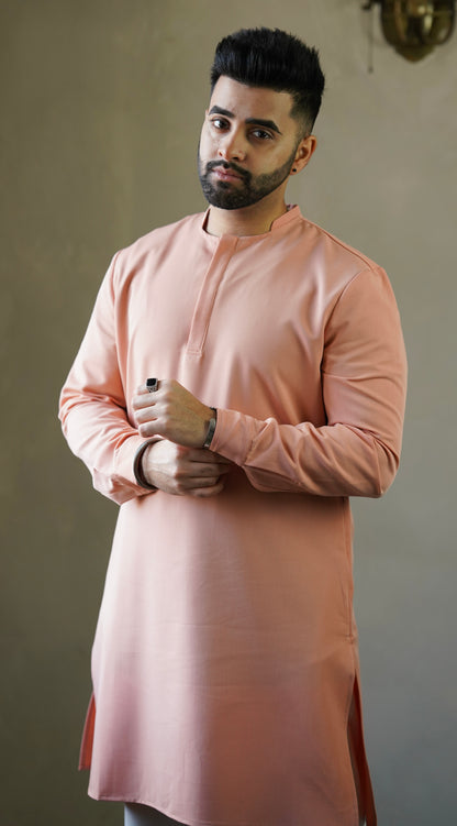 Pristine Peach Kurta