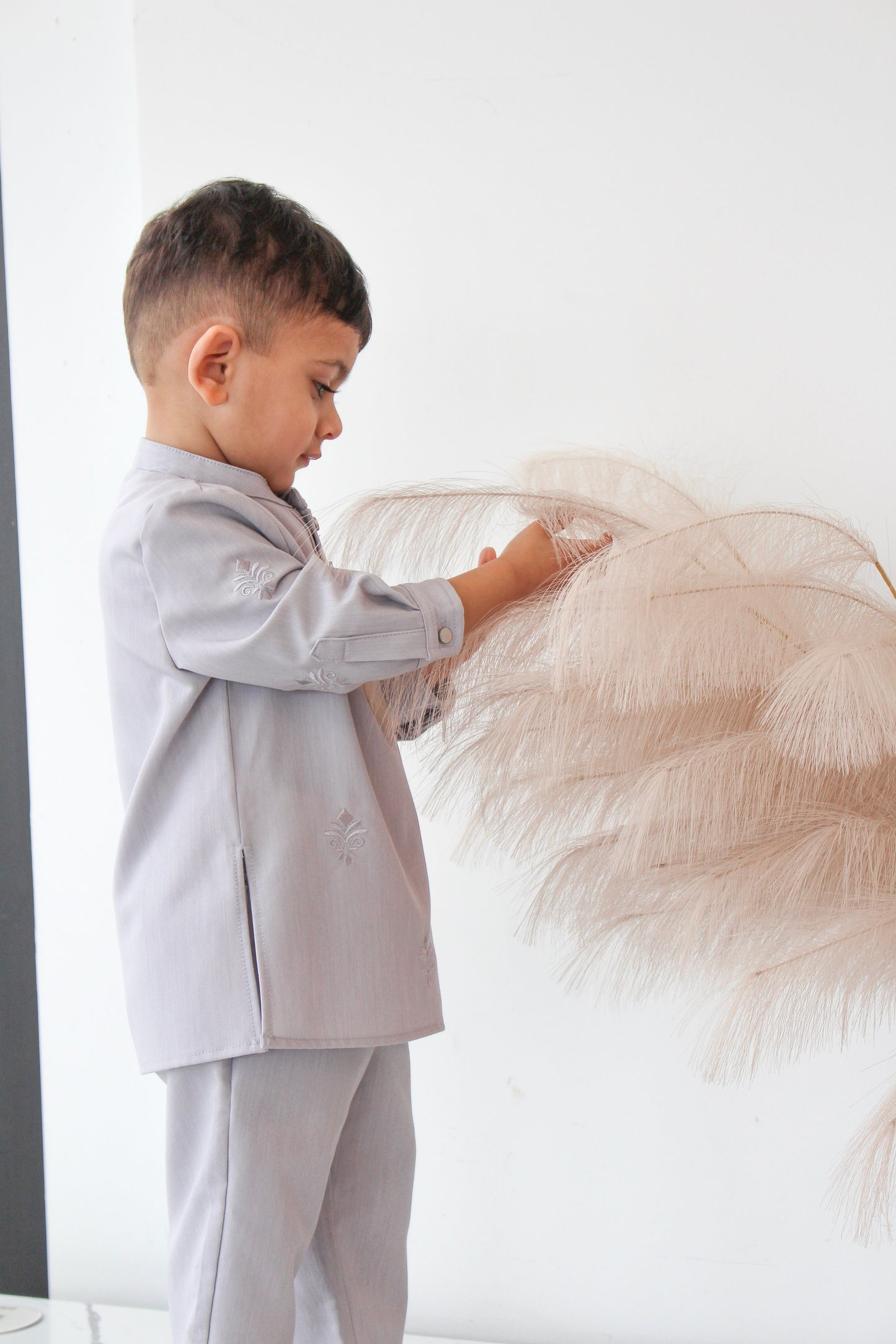 The Chateau Gray Kurta - Kids