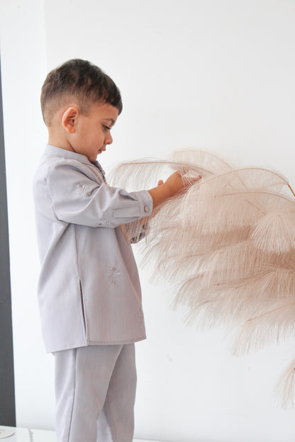 The Chateau Gray Kurta - Kids