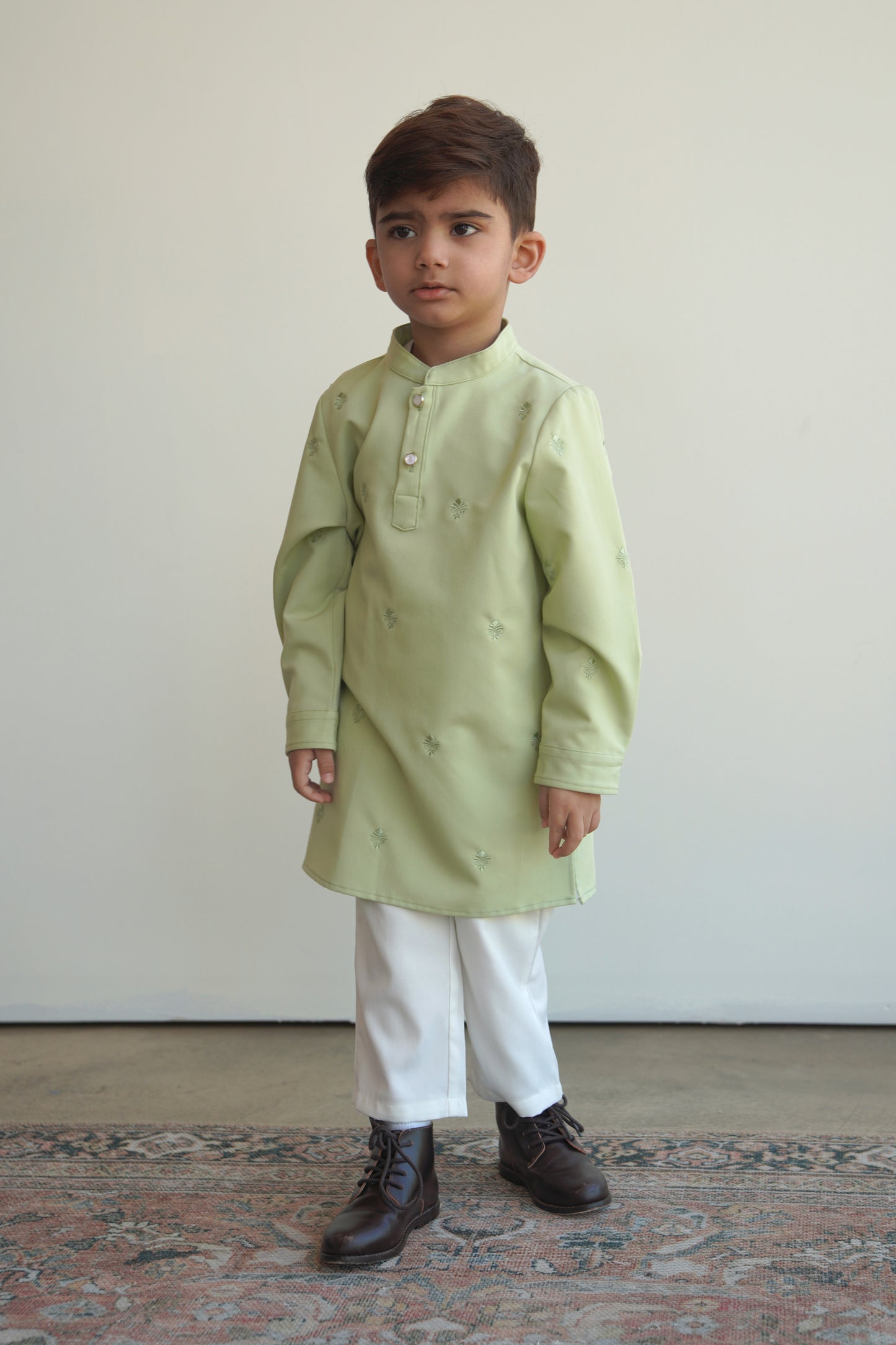 Mint Green Kurta - Kids
