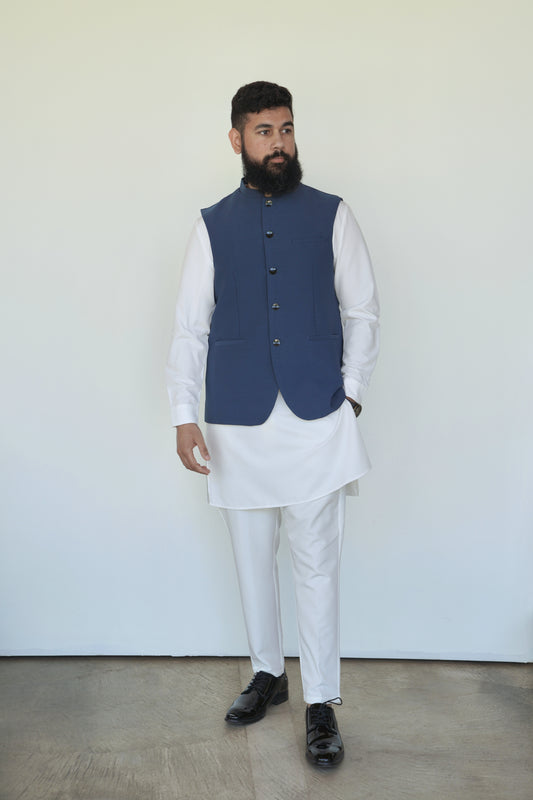 Noble Navy Nehru Vest