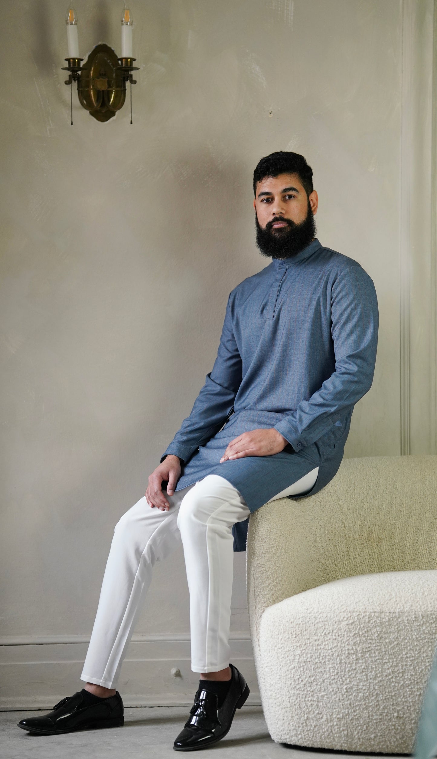 Steel Blue Kurta