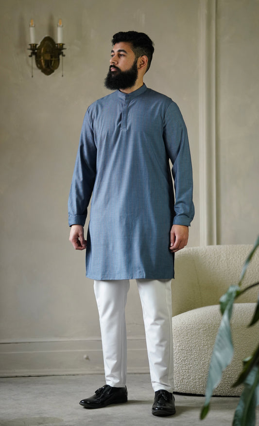 Steel Blue Kurta