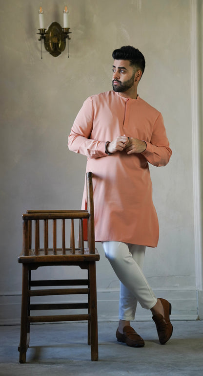 Pristine Peach Kurta