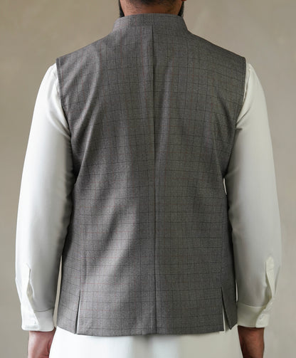 Platinum Gray Nehru Vest