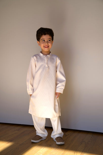 Glowing Ivory Kurta - Kids