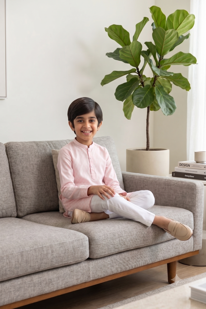 The Petal Pink Kurta - Kids