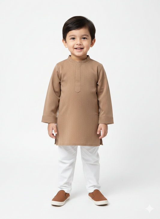 Brown Kurta - Kids