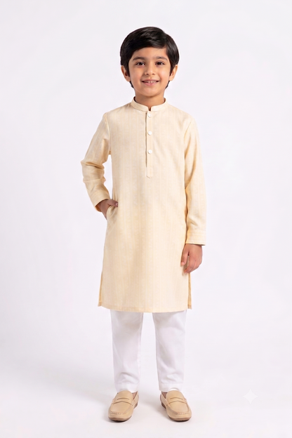 The Butter Yellow Kurta - Kids