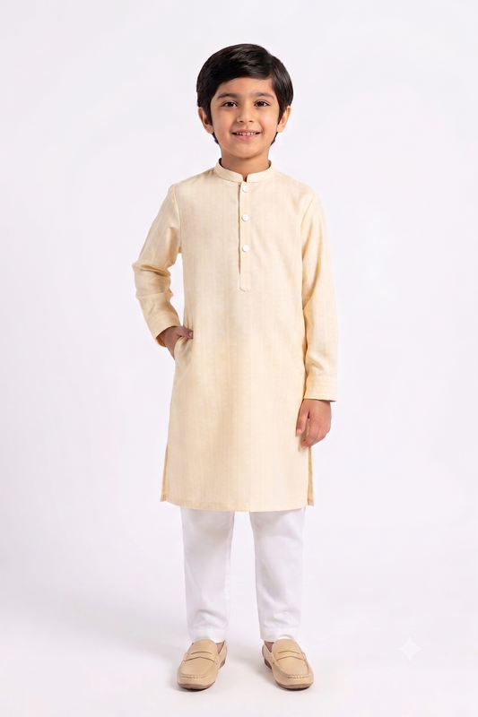 The Butter Yellow Kurta - Kids