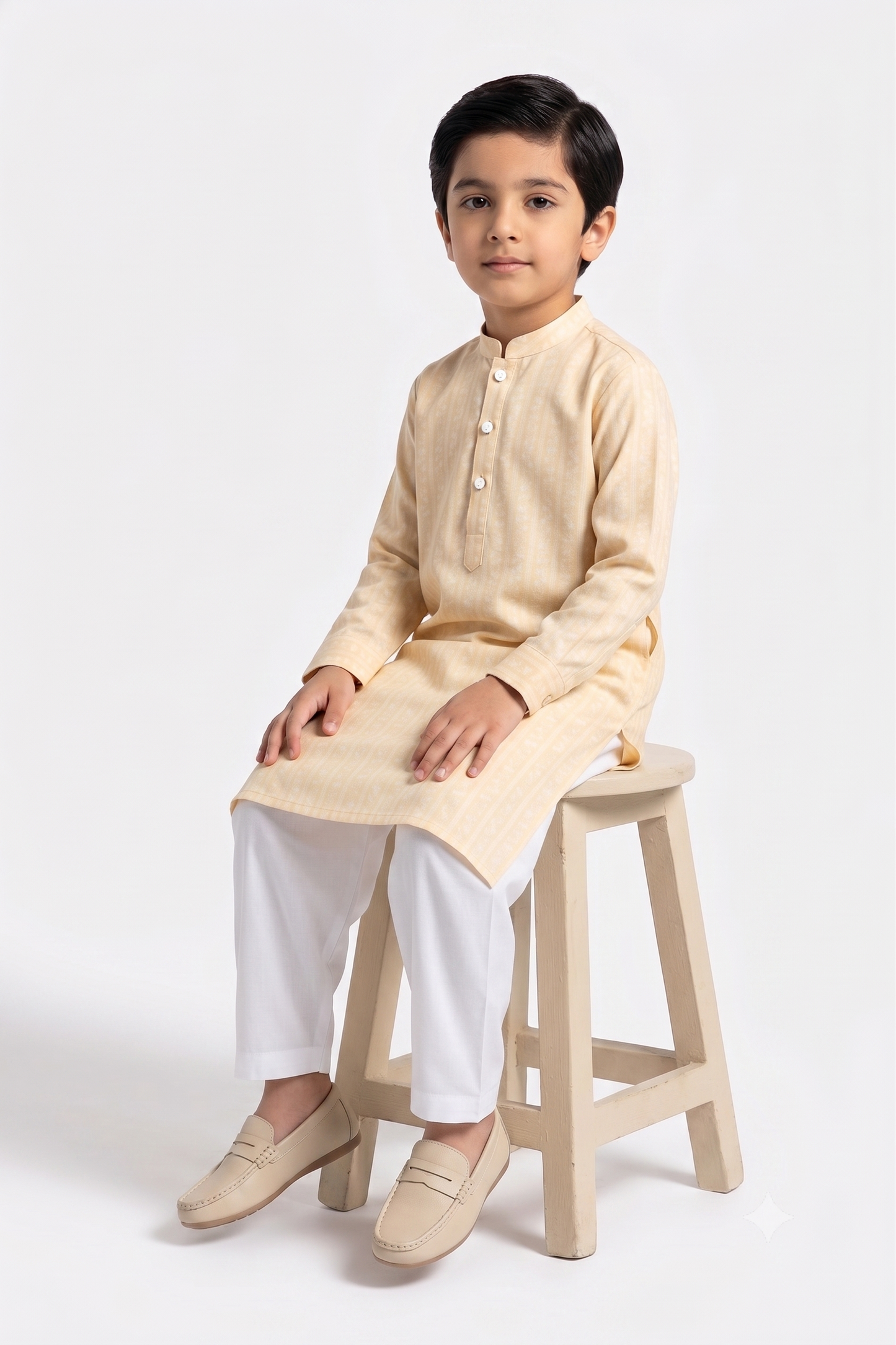 The Butter Yellow Kurta - Kids