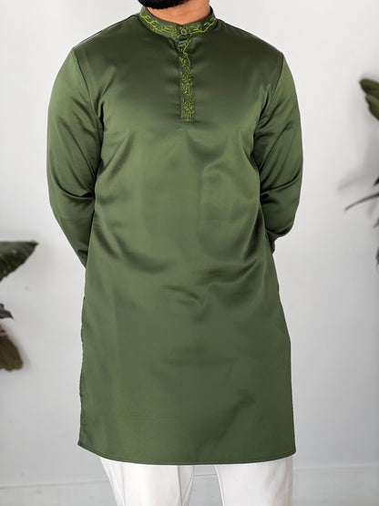 Olive Green Kurta