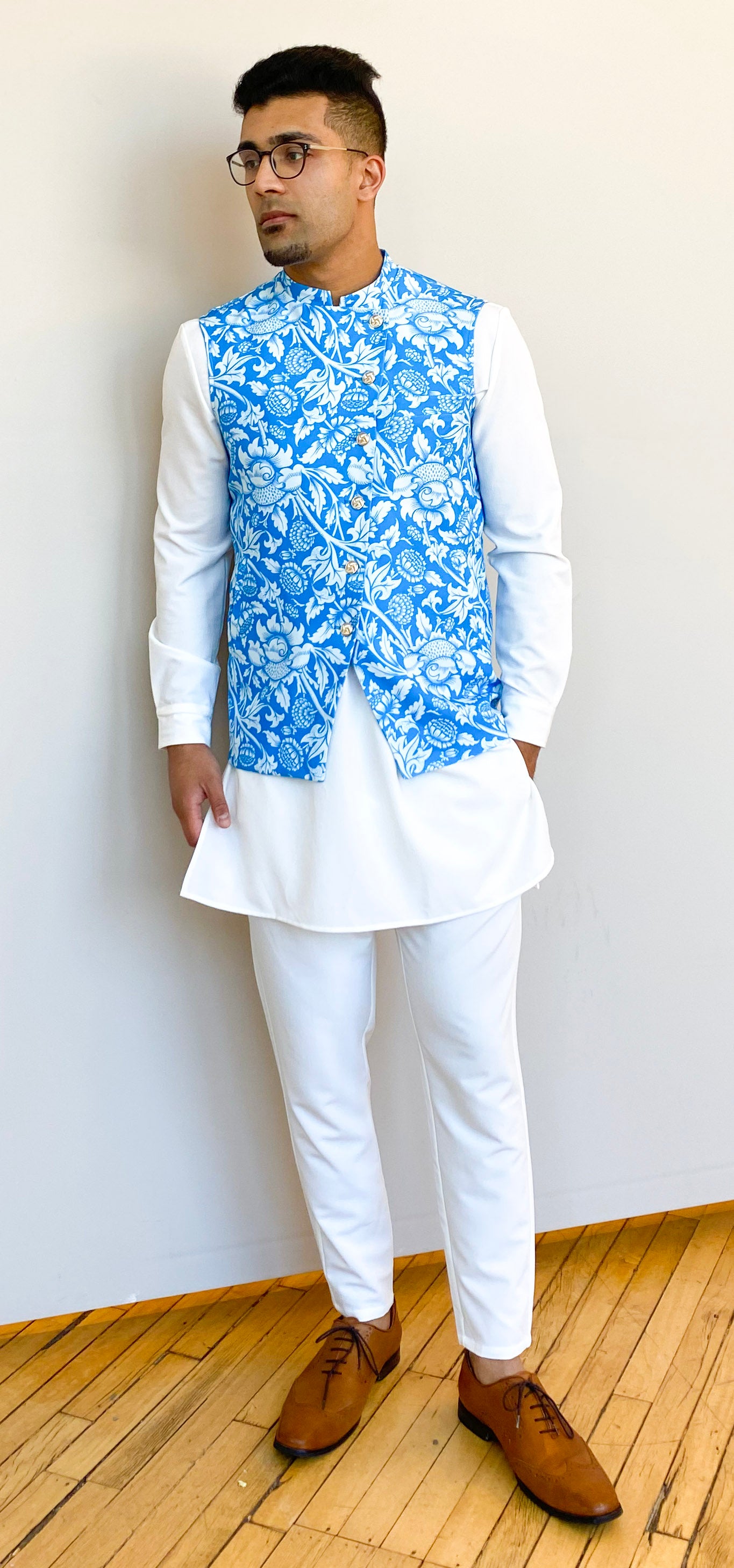 Cerulean Nehru Vest