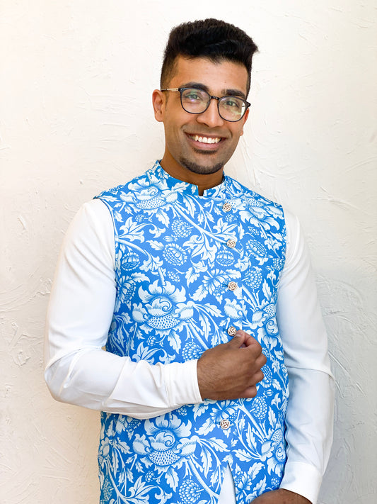 Cerulean Nehru Vest