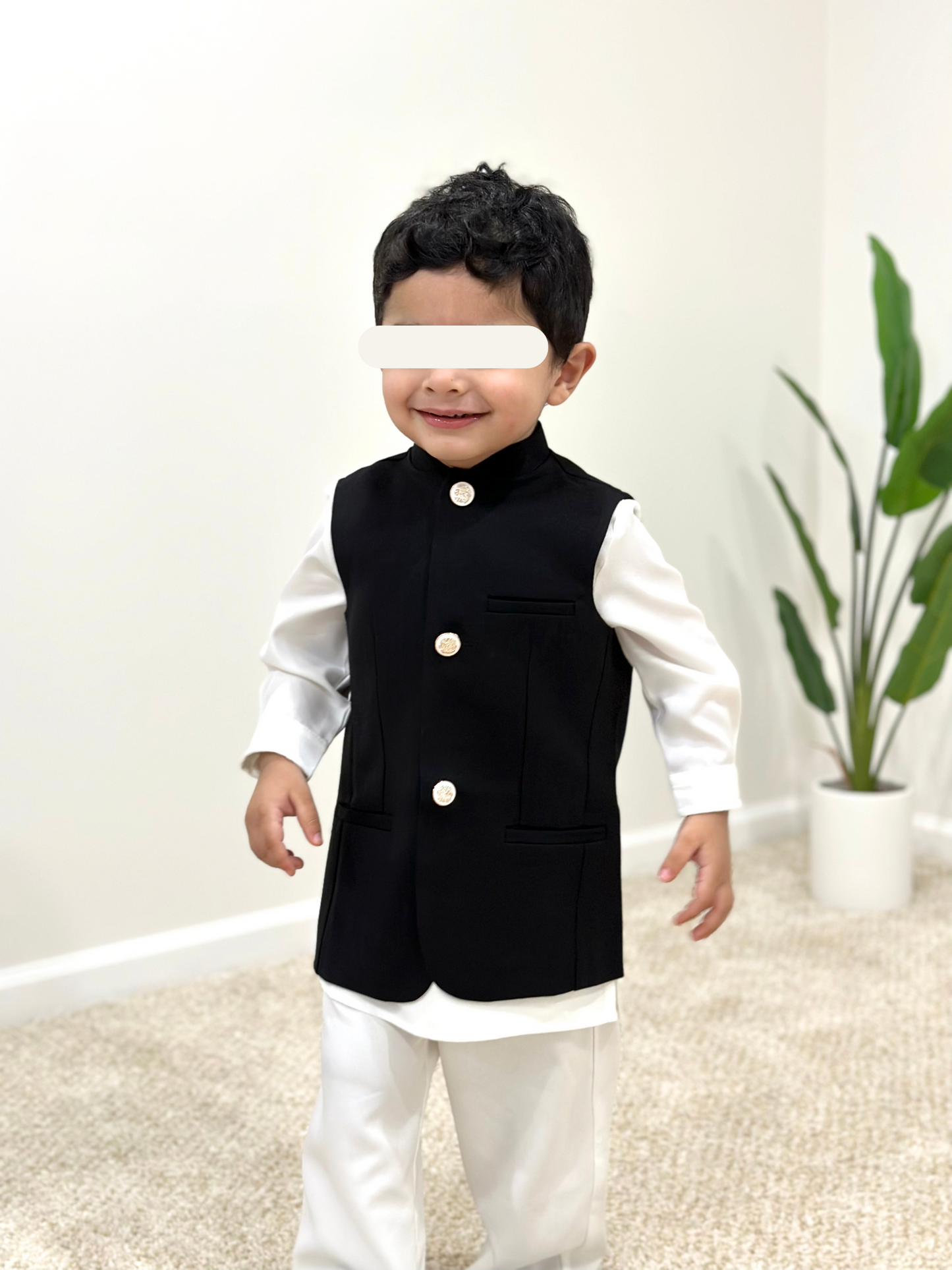 Black Waistcoat Vest - Kids