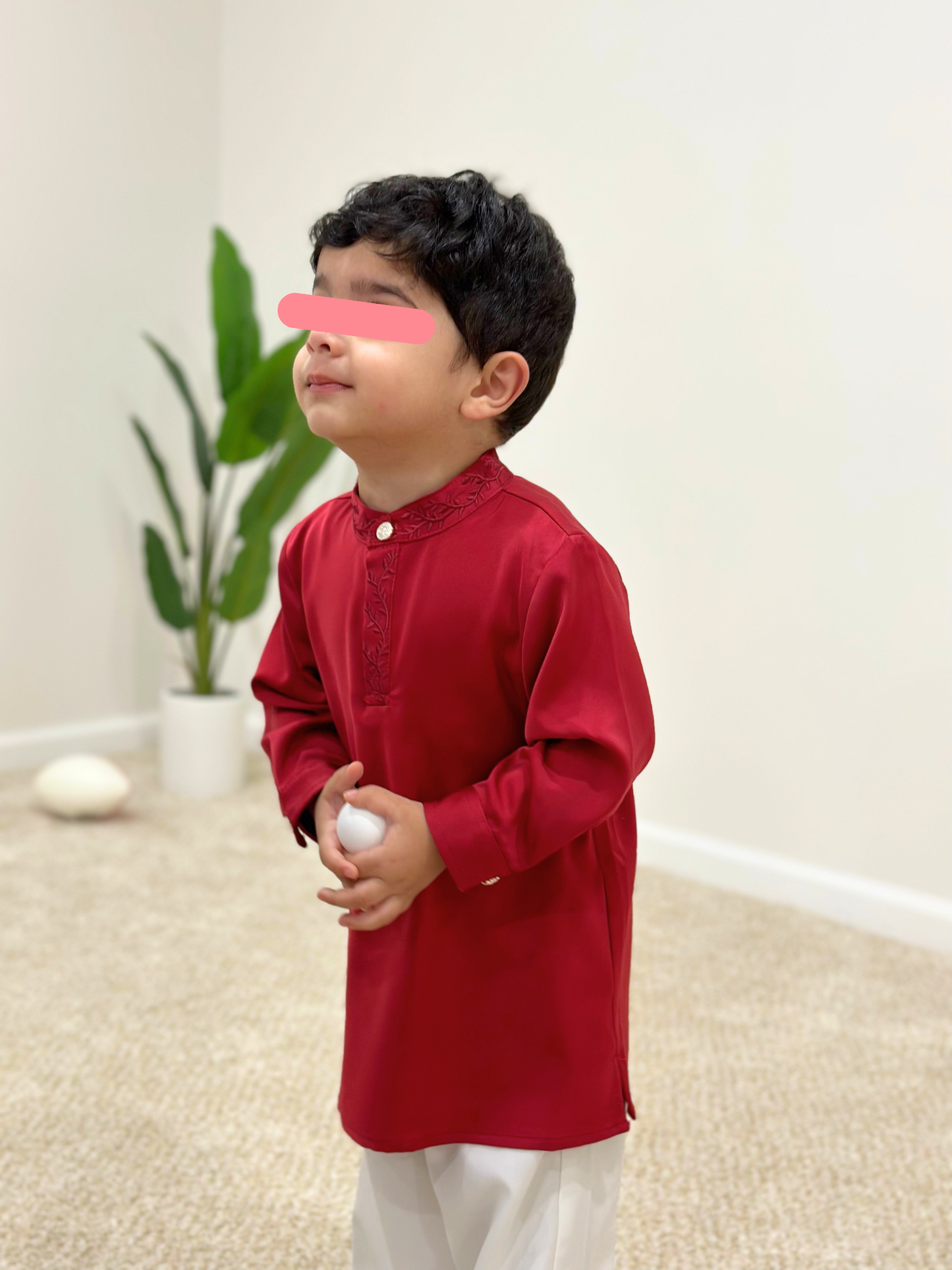 Radiant Red Kurta - Kids