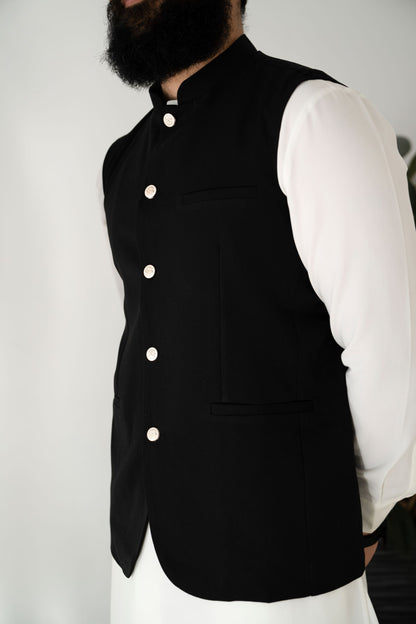 Black Waistcoat Vest