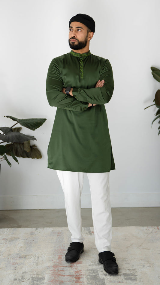 Olive Green Kurta